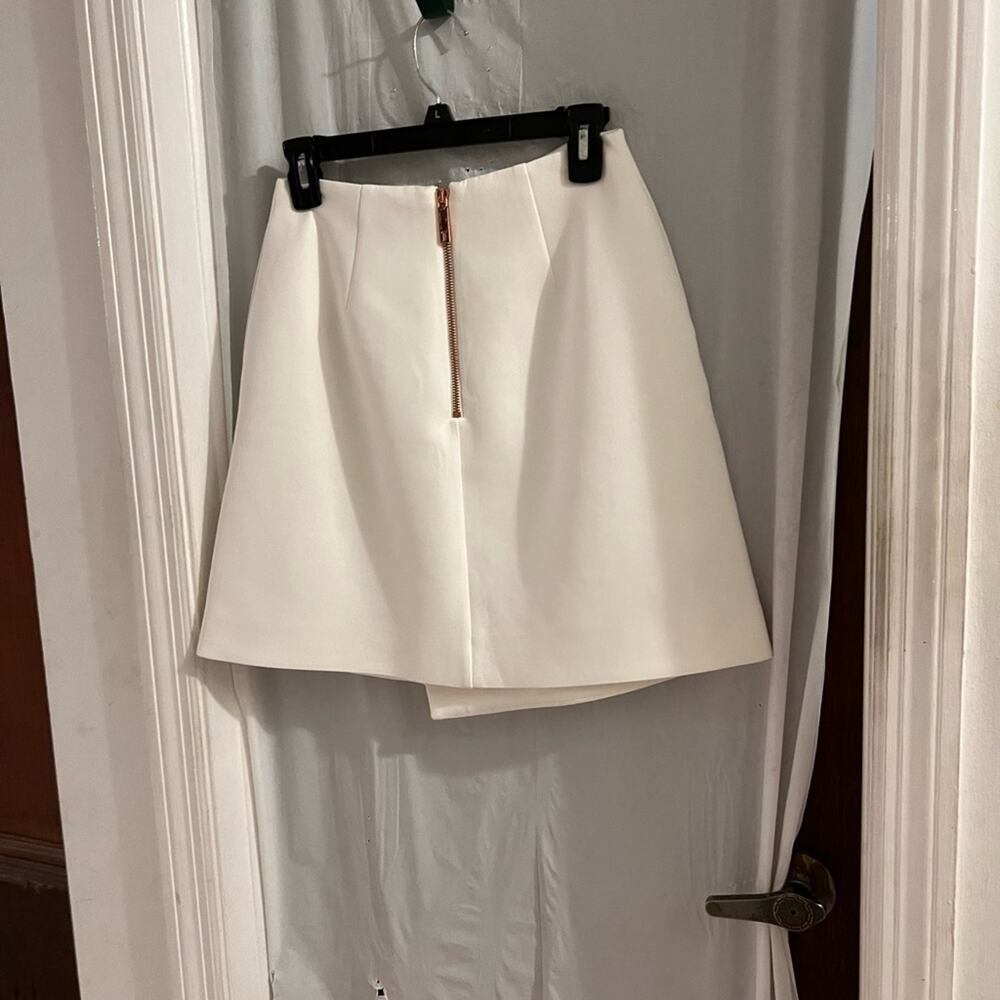 Ted baker white Kenndal 3d embellished wrap mini skirt bridal size 1uk 4us - Picture 4 of 7